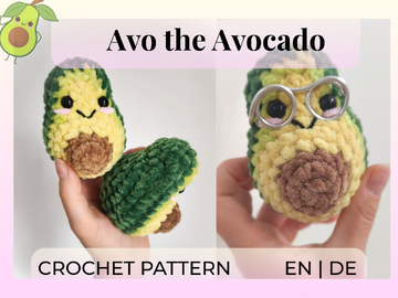Avocado Amigurumi – Häkelanleitung (No-Sew & Anfängerfreundlich)