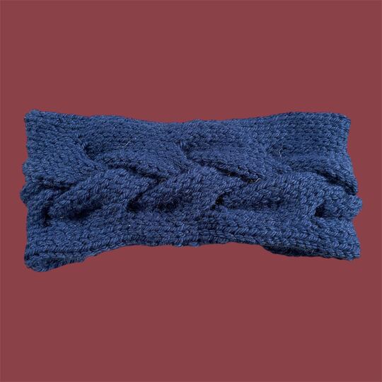 Strickanleitung dickes Stirnband mit Zopfmuster - für Fortgeschrittene