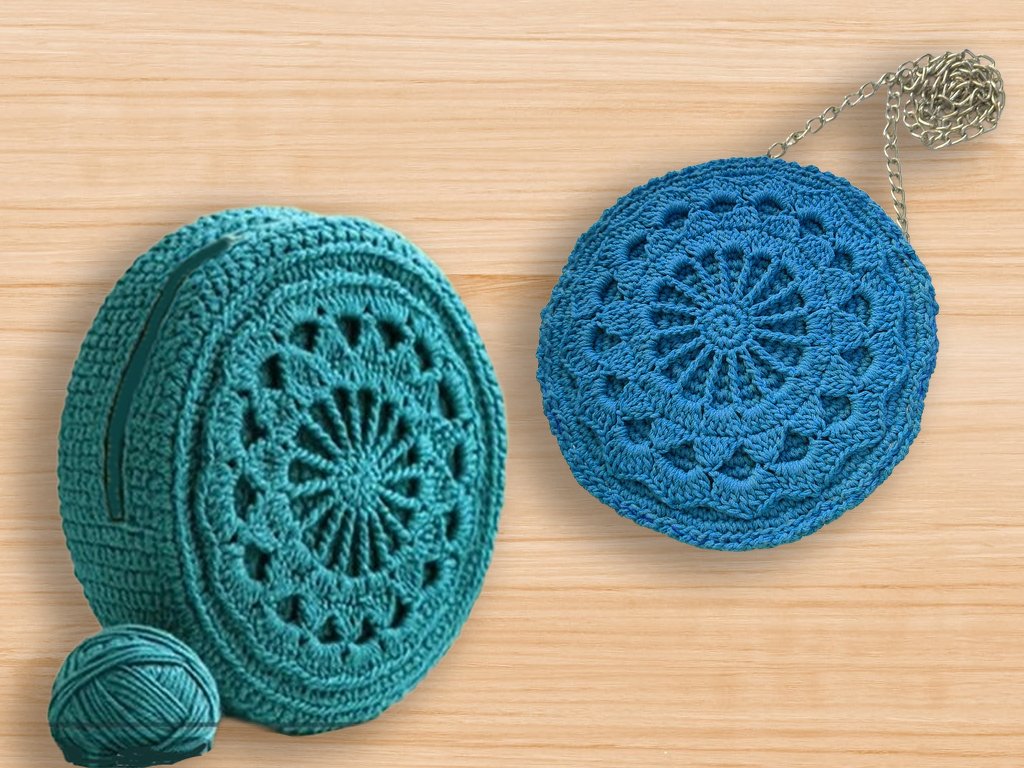 Crochet Round Bag Pattern + Video Tutorial | NontyCrochet