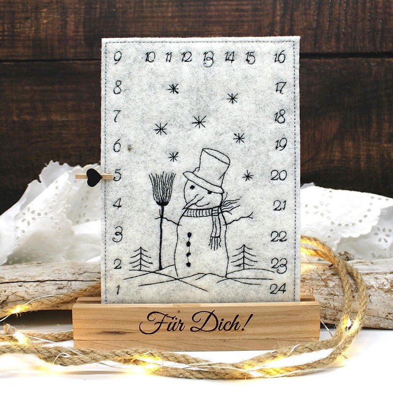 Stickdatei ITH Adventskalender Tischadventskalender togo Weihnachten Advent - Bild 4