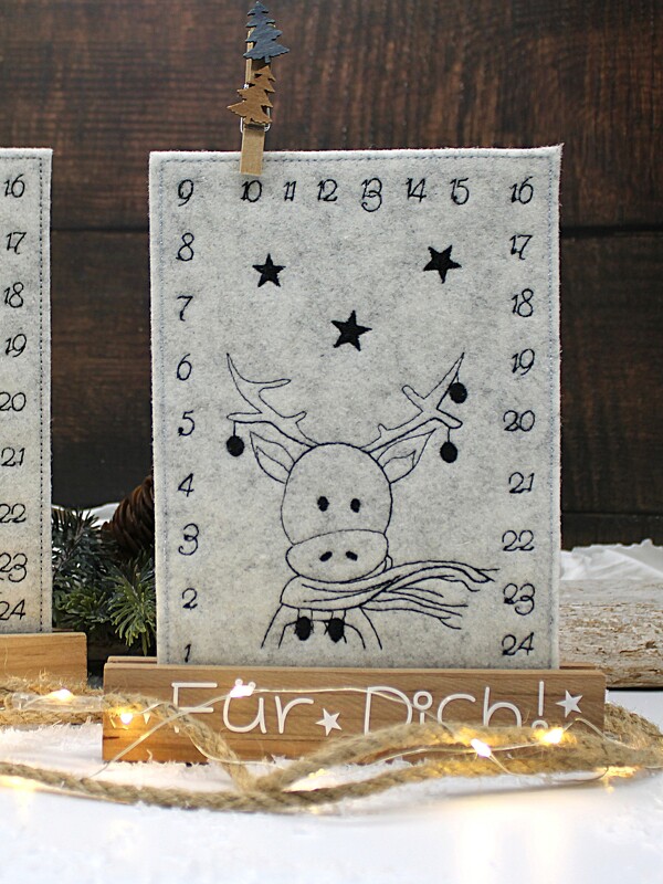 Stickdatei ITH Adventskalender Tischadventskalender togo Weihnachten Advent