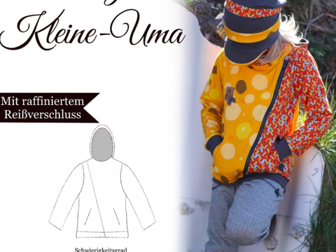 Kinder Hoodiejacke "Kleine-Uma" - Gr. 86-176 - E-Book und Nähanleitung