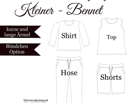 Haus-und Schlafoutfit "Kleiner Bennett" - Gr 86-176 - E-Book und Nähanleitun