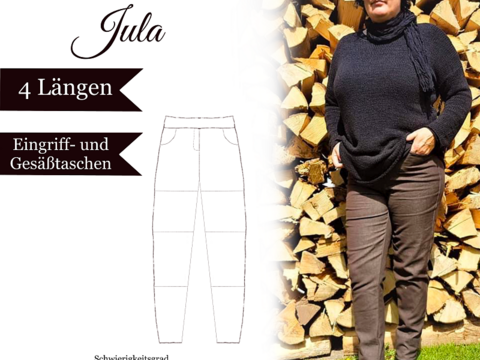 Hosenschnitt "Jula" - Gr 32-60 - E-Book und Nähanleitung