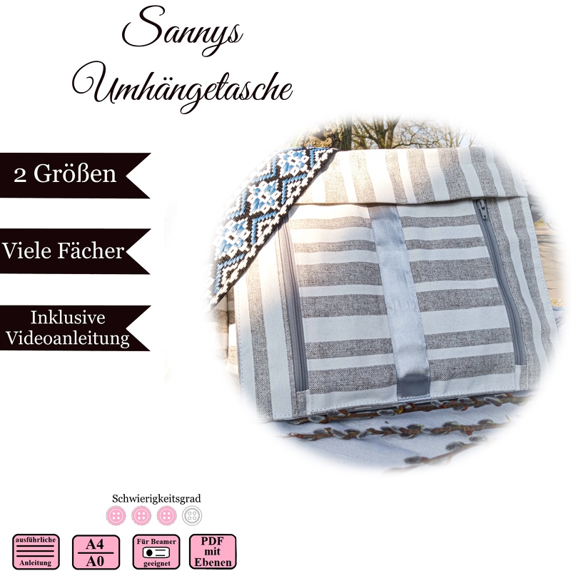 Sannys Umhängetasche - E-Book und Nähanleitung