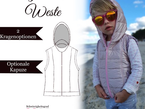 Sannys KinderWeste - Größe 86-176 - E-Book und Nähanleitung