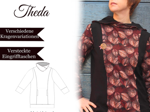 Hoodie Theda  - Gr 32-64 - E-Book und Nähanleitung