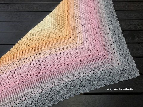 Häkelanleitung Tuch "Windschranke" 2 Größen