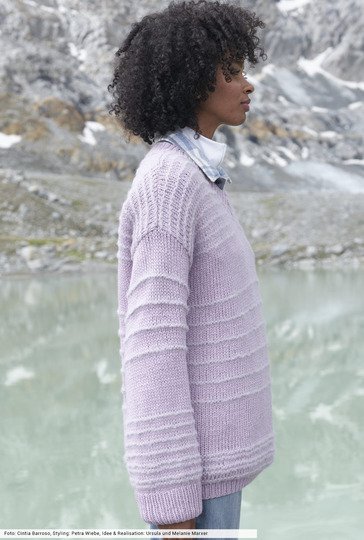 Pulli mit Kraus-rechts-Streifen