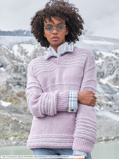 Pulli mit Kraus-rechts-Streifen