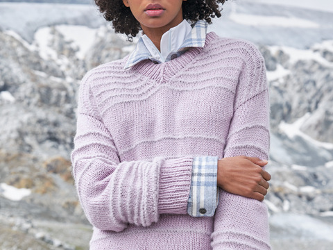 Pulli mit Kraus-rechts-Streifen