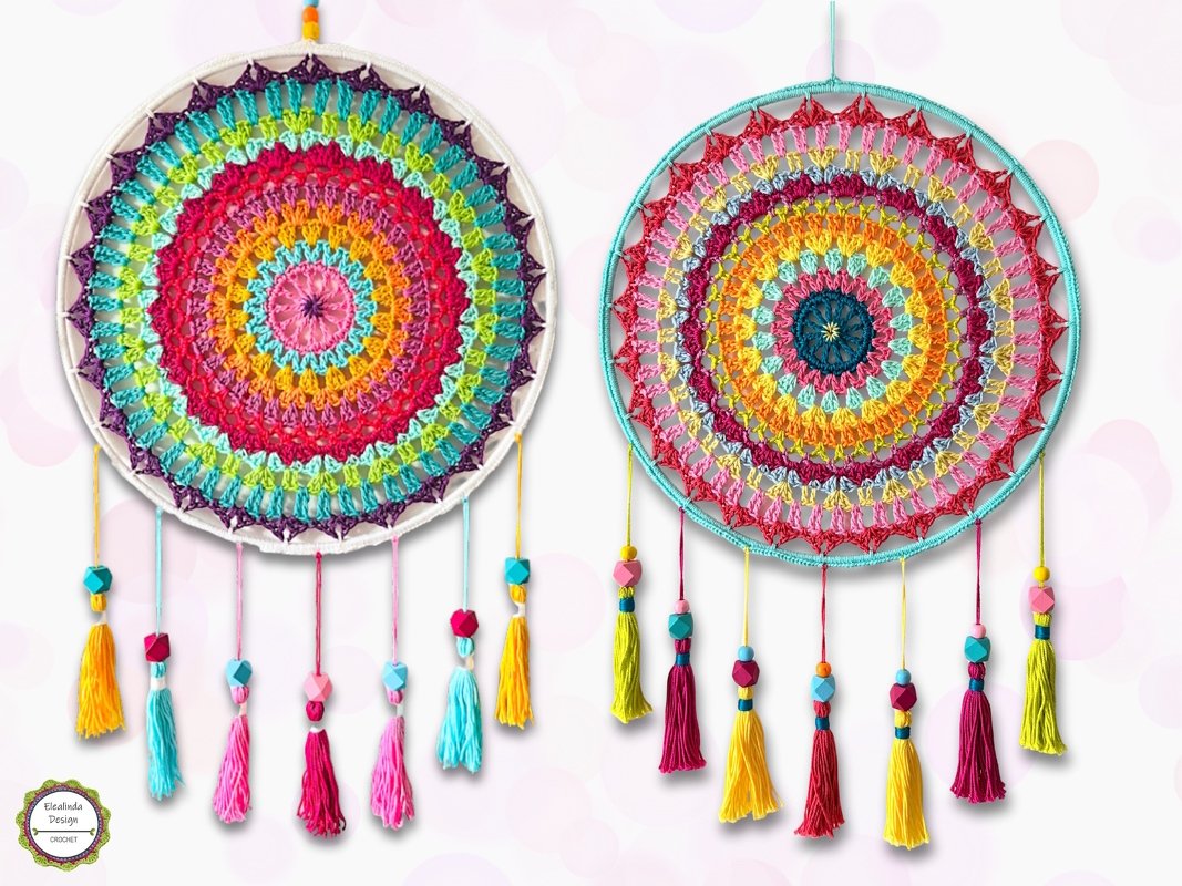 Crochet Pattern Mandala Dreams Dreamcatcher, Dream Catcher Tutorial, PDF