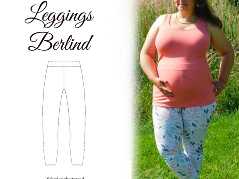 Highwaist Leggins Berlind -Gr 32-64- E-Book und Nähanleitung