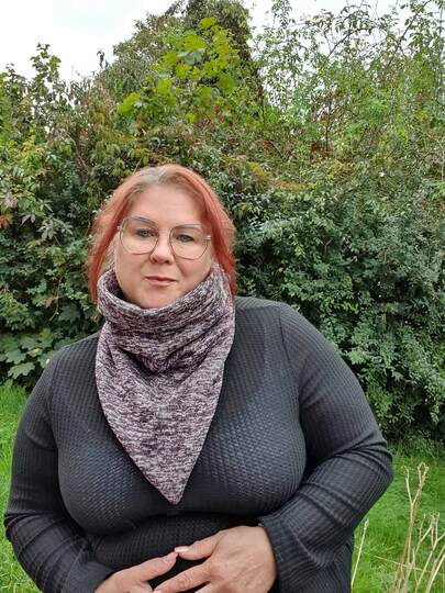 Schnittmuster Dreiecksschal in Loopschalform nähen – „Vor Kälte geschützt“