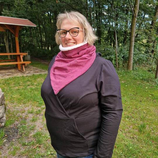 Schnittmuster Dreiecksschal in Loopschalform nähen – „Vor Kälte geschützt“
