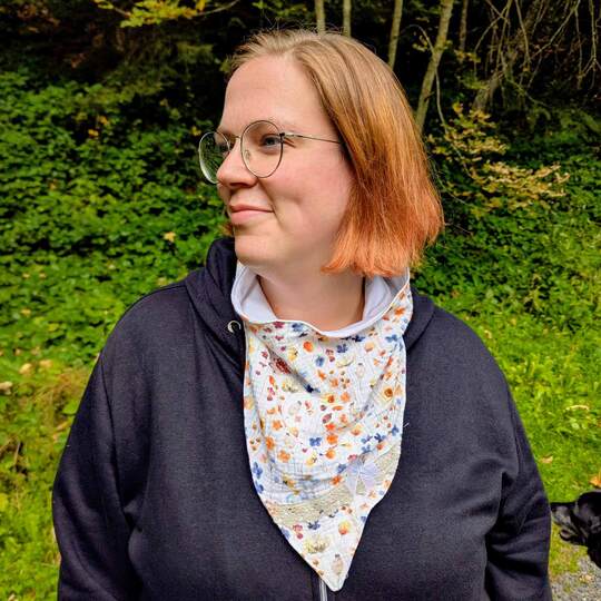 Schnittmuster Dreiecksschal in Loopschalform nähen – „Vor Kälte geschützt“