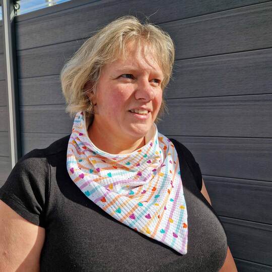 Schnittmuster Dreiecksschal in Loopschalform nähen – „Vor Kälte geschützt“