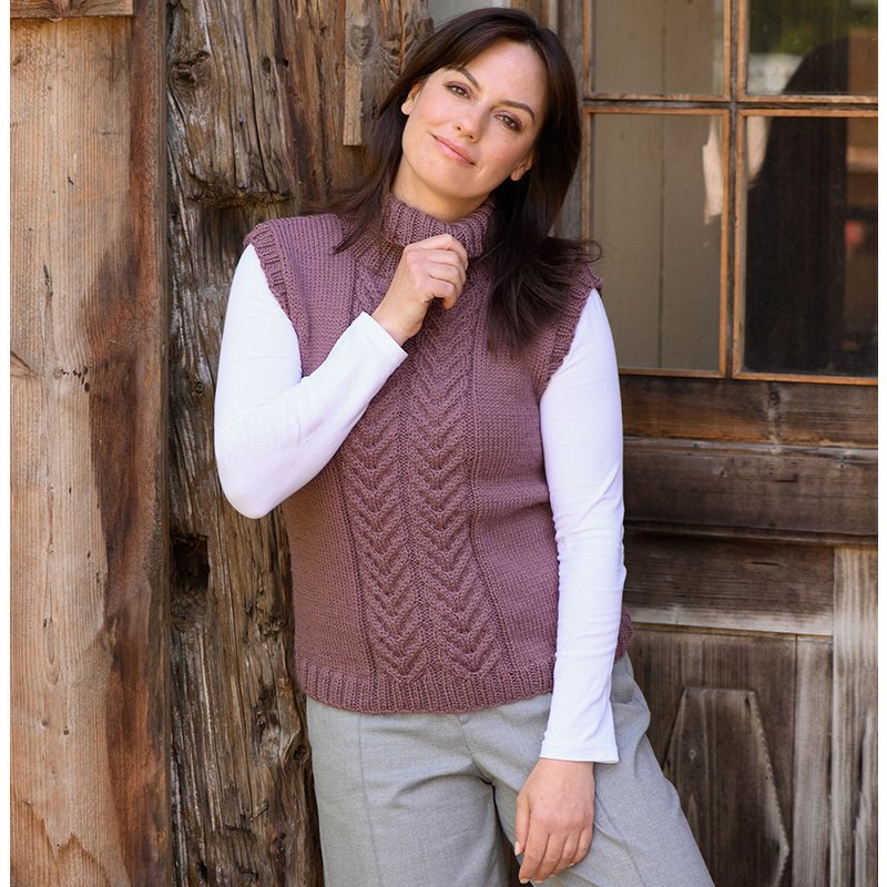 Strickanleitung Damenpullunder "Sporty" 766055