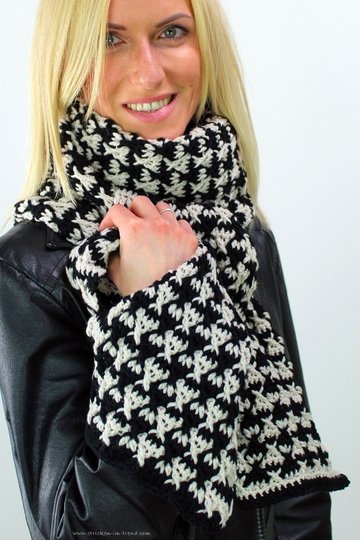 Häkelanleitung für zweifärbigen Schal | Black & White #1 | MerinoPur #2