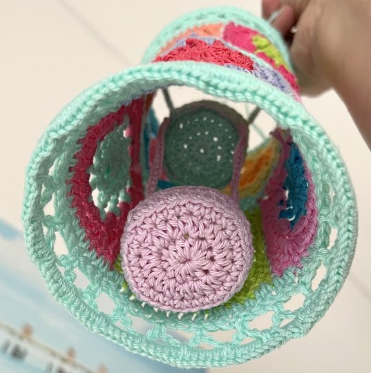 Crochet Pattern Sunrise Granny Square Lampions, cute lanterns, 2 sizes, PDF