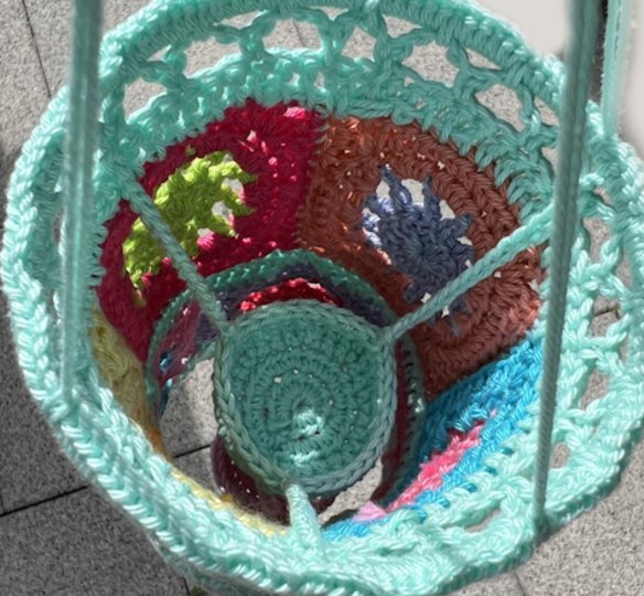 Crochet Pattern Sunrise Granny Square Lampions, cute lanterns, 2 sizes, PDF