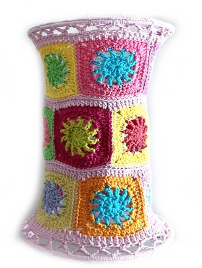 Häkelanleitung Sunrise Square Lampions, Granny-Square Laterne, PDF