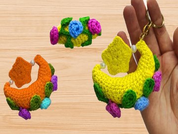Amigurumi Mond und Stern Schlüsselanhänger Häkelanleitung + Video