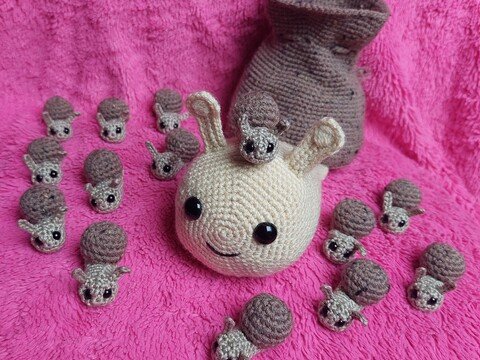 Häkelanleitung für ein Schneckenmemory