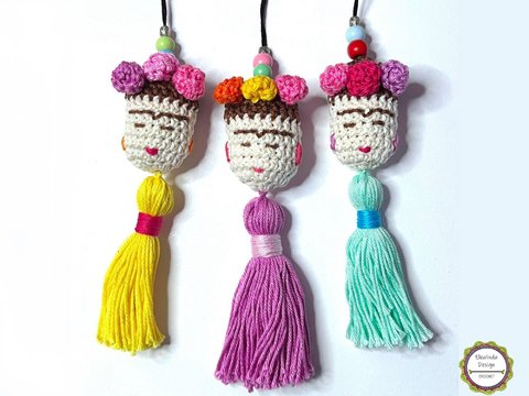 Crochet Pattern Mexican Beauty Mini Doll, Key Pendant, Baghanger, PDF