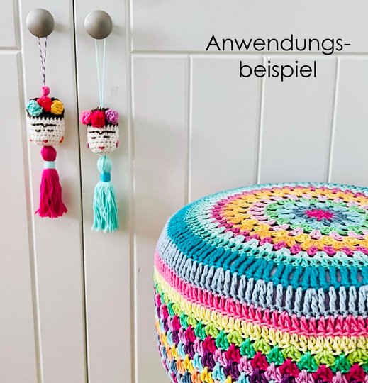 Häkelanleitung Mexican Beauty Püppchen Dekofigur, Frau Anhänger, PDF