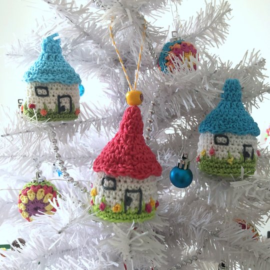 Häkelanleitung Mini-Haus für LED Teelicht, Christbaumschmuck, Wohndeko PDF