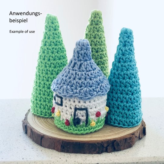 Häkelanleitung Mini-Haus für LED Teelicht, Christbaumschmuck, Wohndeko PDF