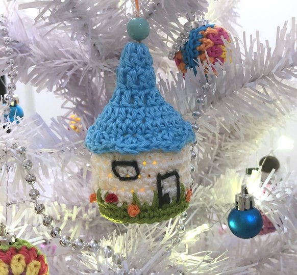 Häkelanleitung Mini-Haus für LED Teelicht, Christbaumschmuck, Wohndeko PDF