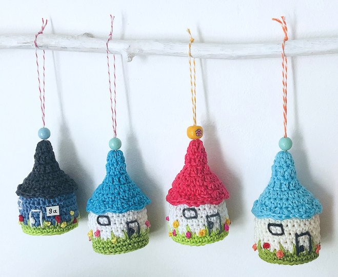 Häkelanleitung Mini-Haus für LED Teelicht, Christbaumschmuck, Wohndeko PDF