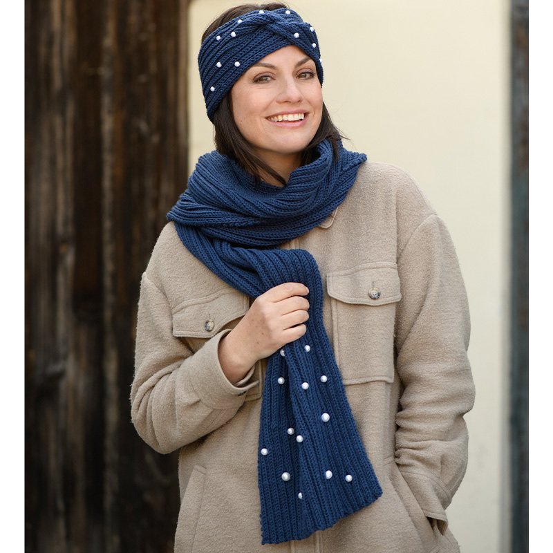 Strickanleitung Stirnband mit Schal "Bozen" 766063