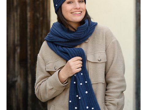 Strickanleitung Stirnband mit Schal "Bozen" 766063