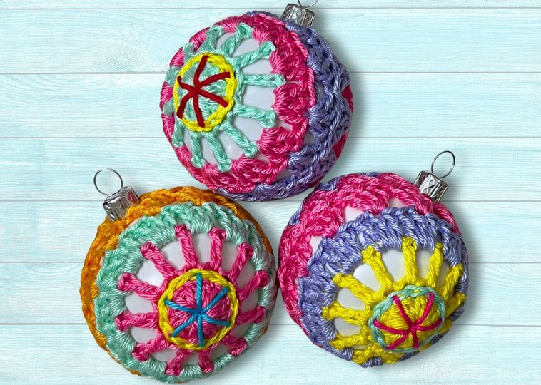 Christmas Baubles "Sunrise Star", Star Pattern, Christmas Ball, Ornament