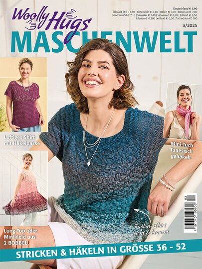 JACKE CIM MIT RUNDPASSE, GEHÄKELT