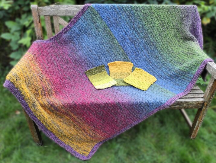 Kiruna Blanket, afghan, reversible, knitting pattern