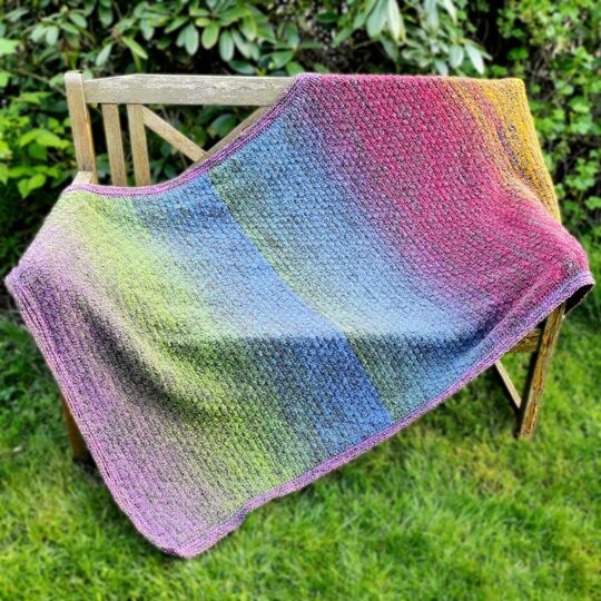 Kiruna Blanket, afghan, reversible, knitting pattern