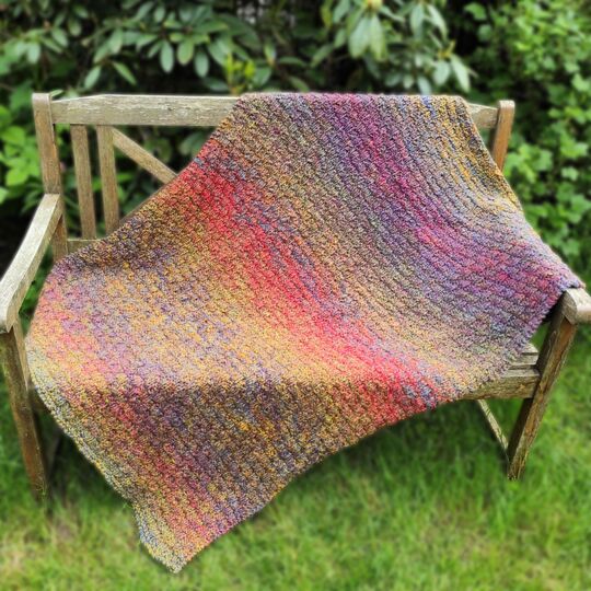 Kiruna Blanket, afghan, reversible, knitting pattern