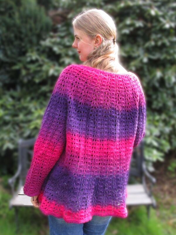 Columbine, Vest & Jacket, Sizes 40 to 58, L to 4XL, Lace, knitting pattern - Image 2