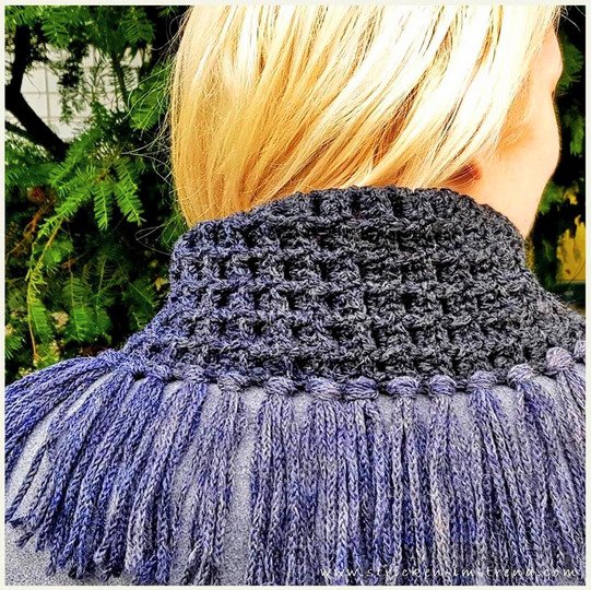 Häkelanleitung für Schalkragen mit Fransen - Halswärmer | Neckwarmer #4