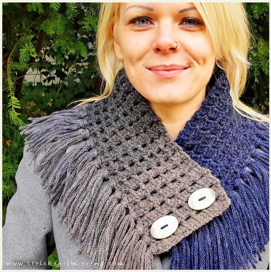 Häkelanleitung für Schalkragen mit Fransen - Halswärmer | Neckwarmer #4