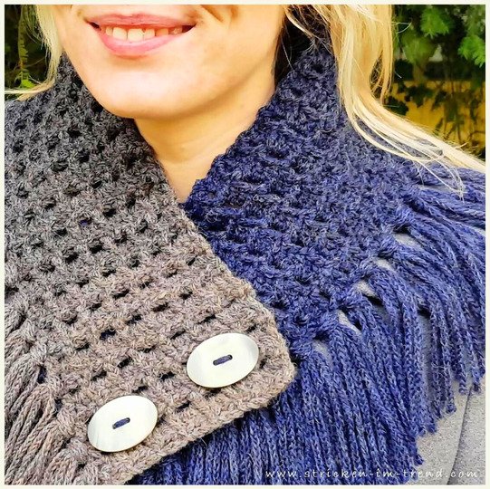 Häkelanleitung für Schalkragen mit Fransen - Halswärmer | Neckwarmer #4