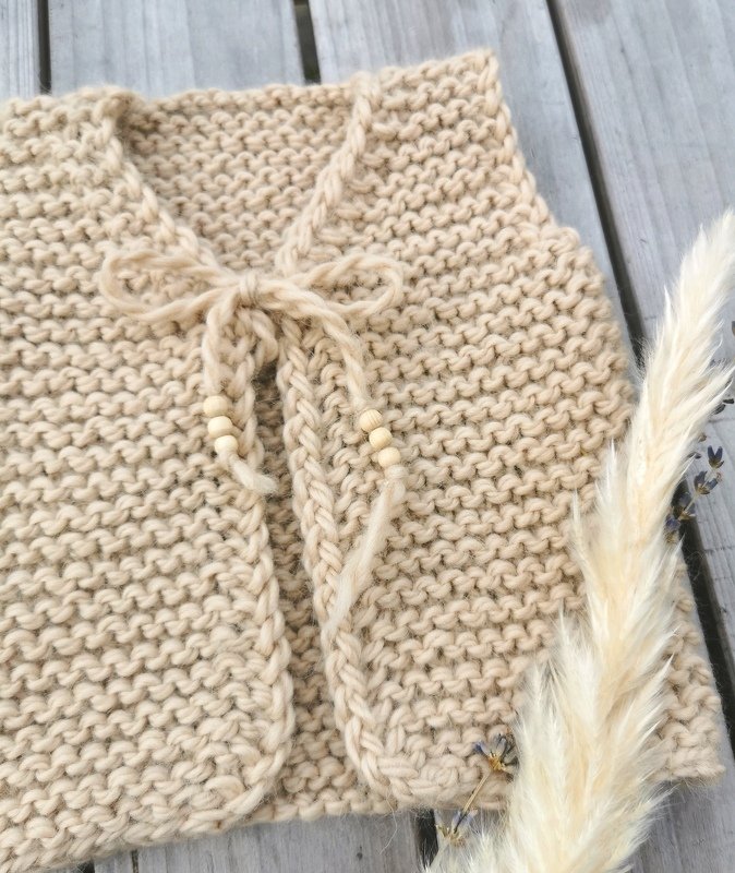 Babyweste stricken | Kinderweste im Grobstrick | Strickanleitung