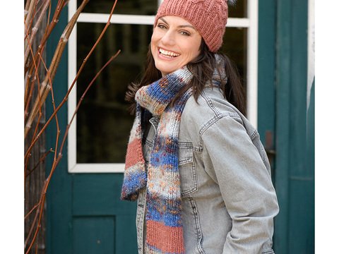 Strickanleitung Damenmütze mit Schal "Corvara & Bari" 766068