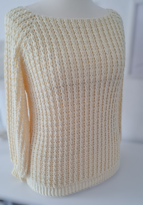 Pullover "Einfach verzopft" Häkelanleitung RVO + Bonus