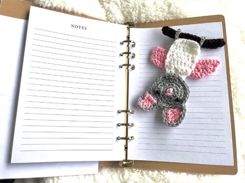 Häkelanleitung Lesezeichen Fledermaus