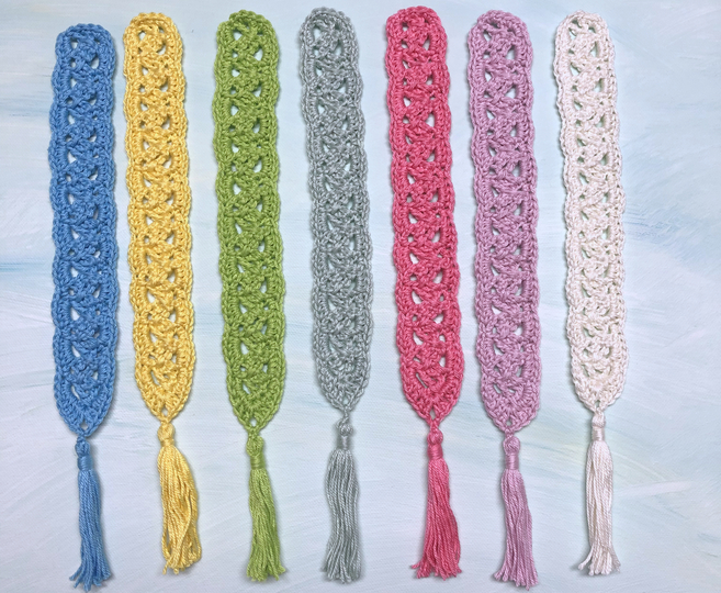 Lesezeichen im Makramee Look, gehäkelte Geschenkidee, Häkelanleitung